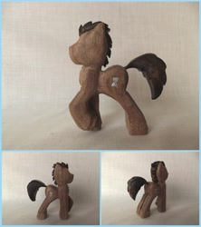 Size: 3050x3436 | Tagged: safe, artist:xofox, doctor whooves, pony, craft, irl, male, photo, sculpture, solo, stallion, woodwork