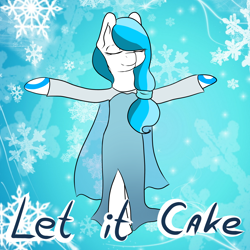 Size: 3000x3000 | Tagged: safe, artist:nyukito, elsa, frozen (movie), let it go, ponified, solo