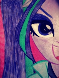 Size: 960x1280 | Tagged: safe, artist:artgirloffilms, aria blaze, equestria girls, solo, traditional art