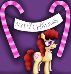 Size: 1144x1191 | Tagged: safe, artist:king-sombrero, twist, candy cane, christmas, solo