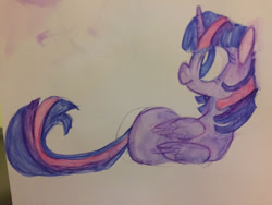 Size: 1280x960 | Tagged: safe, artist:whale, twilight sparkle, twilight sparkle (alicorn), alicorn, pony, female, mare, solo, traditional art, watercolor painting