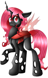 Size: 1250x2000 | Tagged: safe, artist:neon-pasta, oc, oc only, changeling, red changeling, simple background, solo, transparent background, vector