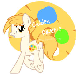 Size: 1280x1237 | Tagged: safe, artist:breioom, oc, oc only, oc:golden palette, pony, female, gold, mare, palette, solo, underhoof