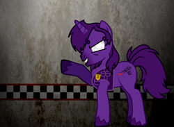 Size: 492x360 | Tagged: safe, oc, oc only, pony creator, barely pony related, five nights at freddy's, purple guy, solo, why not