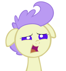 Size: 900x980 | Tagged: safe, artist:3d4d, cream puff, pony, baby, baby pony, simple background, solo, white background, worried
