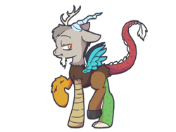 Size: 2000x1500 | Tagged: safe, artist:fewderpewders, discord, draconequus, male, ponified, solo