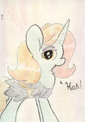 Size: 686x982 | Tagged: safe, artist:slightlyshade, sassy saddles, canterlot boutique, sassy, solo, traditional art