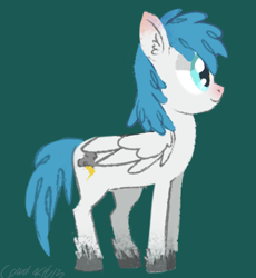 Size: 447x485 | Tagged: safe, artist:comickit, lightning bolt, white lightning, pegasus, pony, female, mare, solo