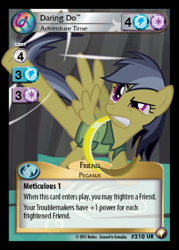 Size: 358x500 | Tagged: safe, daring do, daring don't, card, ccg, enterplay, equestrian odysseys, gritted teeth, rings of scorchero, solo, underhoof