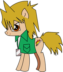 Size: 570x651 | Tagged: artist needed, source needed, safe, joey wheeler, ponified, solo, yu-gi-oh!