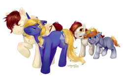 Size: 1329x820 | Tagged: safe, artist:enigmatia, oc, oc only, oc:forest feather, oc:starry dreams, pony, unicorn