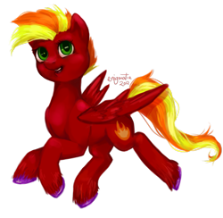 Size: 851x829 | Tagged: safe, artist:enigmatia, oc, oc only, oc:fireball, pegasus, pony, solo