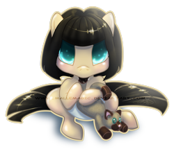 Size: 2643x2269 | Tagged: safe, artist:mallemagic, oc, oc only, oc:chione, pony, baby, baby pony, cute, egyptian, egyptian pony, female, filly, foal, plushie, solo, watermark