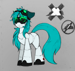 Size: 3307x3118 | Tagged: safe, artist:terror--bite, artist:the--cloudsmasher, oc, oc only, oc:cloudsmasher, original species, pony, robot, robot pony, :<, floppy ears, looking at you, reference sheet, solo, weather control