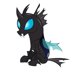 Size: 4200x4200 | Tagged: safe, artist:ponyhd, kevin (changeling), changeling, slice of life (episode), absurd resolution, simple background, sitting, solo, transparent background, vector