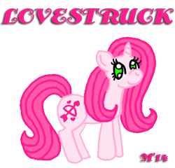 Size: 500x480 | Tagged: safe, artist:melissaduck, lovestruck, pony, unicorn, female, mare, redesign, simple background, solo, transparent background