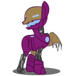 Size: 2000x2000 | Tagged: safe, artist:shadowpredator100, avengers: age of ultron, damaged, marvel, ponified, the avengers, ultron, ultron mk1