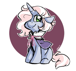 Size: 703x656 | Tagged: safe, artist:goatsocks, oc, oc only, pony, unicorn, smiling, solo