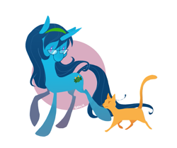 Size: 753x631 | Tagged: safe, artist:goatsocks, oc, oc only, oc:annie, cat, unicorn, lineless, solo