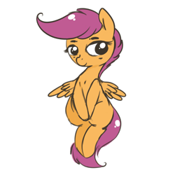 Size: 1024x1024 | Tagged: safe, artist:tokipeach, scootaloo, simple background, solo, transparent background