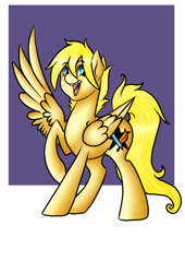 Size: 630x924 | Tagged: safe, artist:tardispony, oc, oc only, oc:alskylark, pegasus, pony, badge, con badge, cute