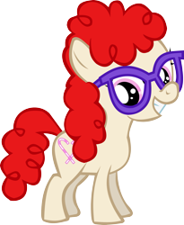 Size: 2915x3557 | Tagged: safe, artist:thebosscamacho, twist, glasses, grin, happy, looking at you, simple background, smiling, solo, transparent background, vector