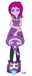 Size: 581x1375 | Tagged: safe, artist:arylett-charnoa, fuchsia blush, equestria girls, rainbow rocks, background human, cute, fuchsibetes, simple background, solo, transparent background, vector