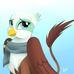 Size: 1024x1024 | Tagged: safe, artist:elzielai, greta, griffon, the lost treasure of griffonstone, gretadorable, solo