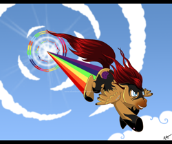 Size: 2500x2090 | Tagged: safe, artist:crimson-mane, oc, oc only, oc:tyra, solo, sonic rainboom