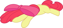 Size: 1024x466 | Tagged: safe, artist:rough-boulder, apple bloom, faceplant, simple background, solo, transparent background, vector