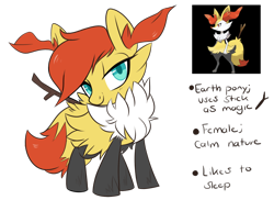 Size: 1000x727 | Tagged: safe, artist:suzuii, braixen, pokémon, ponified, solo