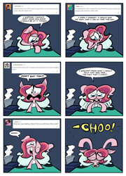 Size: 1280x1780 | Tagged: safe, artist:joeywaggoner, comic, diane, pinkie clone, sick, sneezing, the clone that got away