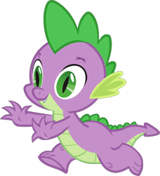 Size: 2606x2863 | Tagged: safe, spike, dragon, castle creator, official, running, simple background, solo, transparent background, vector