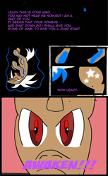 Size: 698x1144 | Tagged: safe, artist:kaijeno, oc, oc only, oc:leady star, comic, cutie mark, power-up