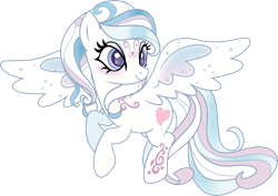 Size: 4236x3000 | Tagged: safe, artist:theshadowstone, star catcher, pegasus, pony, g3, beautiful, blushing, female, flying, mare, simple background, smiling, solo, transparent background, vector