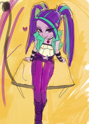 Size: 500x691 | Tagged: safe, artist:paradoxbroken, aria blaze, equestria girls, rainbow rocks, heart, solo