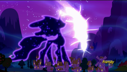 Size: 1920x1080 | Tagged: safe, screencap, tantabus, do princesses dream of magic sheep, discovery family logo, night, ponyville, rift