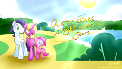 Size: 1920x1080 | Tagged: safe, artist:wishdream, soarin', oc, oc:bright star, oc:rose, canterlot gardens