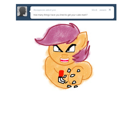 Size: 800x800 | Tagged: safe, derpibooru import, scootaloo, ask, solo, tumblr