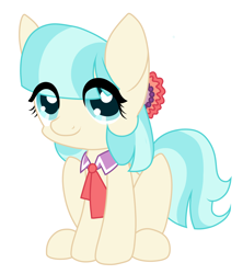 Size: 1600x1800 | Tagged: safe, artist:bristlespark, coco pommel, looking at you, sitting, solo