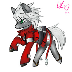 Size: 500x500 | Tagged: safe, artist:cennybunz, blazblue, ponified, ragna the bloodedge, solo