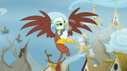 Size: 1011x566 | Tagged: safe, screencap, greta, griffon, the lost treasure of griffonstone, griffonstone, solo