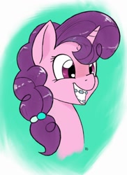 Size: 934x1280 | Tagged: safe, artist:trickydick, sugar belle, adorkable, braces, cute, dork, solo, sugarbetes