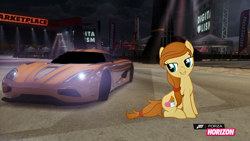 Size: 1280x720 | Tagged: safe, artist:equestianracer, oc, oc only, oc:cream heart, car, forza horizon, koenigsegg, koenigsegg agera r, solo, video game