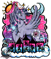 Size: 936x1094 | Tagged: safe, artist:saftkalas, twilight sparkle, twilight sparkle (alicorn), alicorn, pony, female, mare, princess pony, princess pony wands, solo
