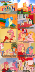 Size: 1314x2665 | Tagged: safe, artist:outofcontext-ponytales, screencap, bright eyes, melody, sweetheart, my little pony tales, princess problems, dyed mane, patch, rosy, soccer pony summaries, summary