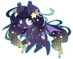 Size: 3800x3080 | Tagged: safe, artist:clockwork-neko, oc, oc only, oc:bottled wishes, bat pony, pony, solo