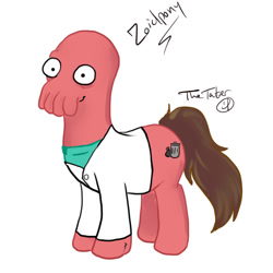 Size: 800x800 | Tagged: safe, artist:thetater, crossover, futurama, ponified, solo, zoidberg