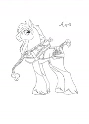 Size: 1207x1680 | Tagged: safe, artist:fluffygriffonbutt, oc, oc only, oc:aspall, earth pony, pony, clydesdale, male, stallion