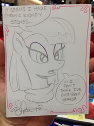 Size: 928x1237 | Tagged: safe, artist:andypriceart, maud pie, kidney stone, solo, traditional art